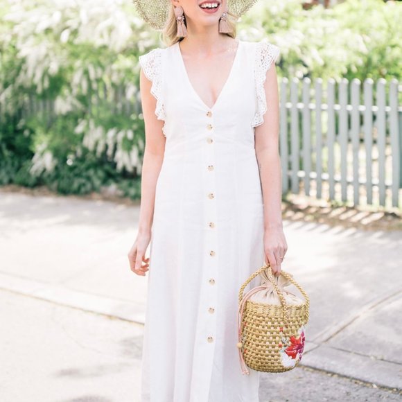 Highline Collective White Linen Dress - Picture 2 of 10